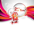 New Year 2014 colorful celebration background vector image