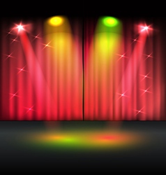 Illuminated stage template Illuminated stage template vector image
