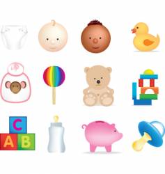 Baby icons vector image