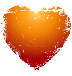 Grunge Valentine's heart vector image