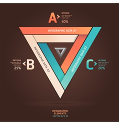 Modern infographic infinite triangle origami style vector image