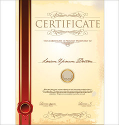 Certificate template vector image