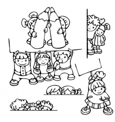Fun kids for school design vector image