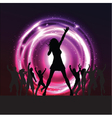 Female singer vector image