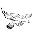 Doodle eagle vector image