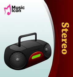 Music stereo icon vector image