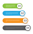 Round numbered banners vector image