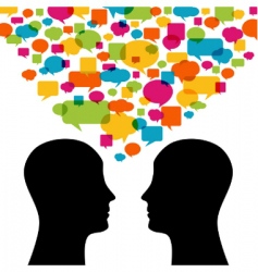 People talking vector image
