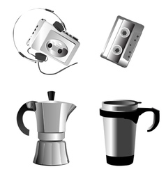 Music and coffee vector image