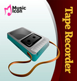 Music tape recorder vector image