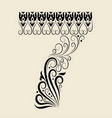Number 7 floral decorative ornament vector image
