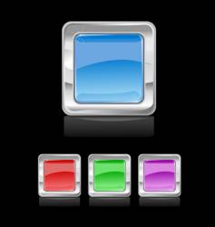 Square button vector image