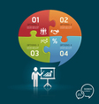 Businessman icons presentation with speech bubble vector image