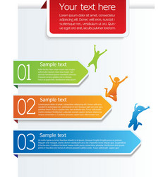 Colorful design template with arrows vector image