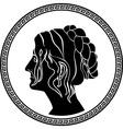 Greek woman stencil vector image