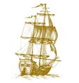 Vintage sailboat vector image