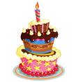 Birthday cake Birthday cake vector image