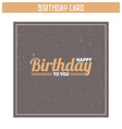 Vintage birthday card vector image