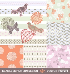Retro style seamless fabric vector image