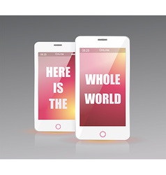 There is the whole world in your Smart Phone vector image