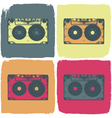 Audio cassette pop art concept Audio cassette pop art concept vector image