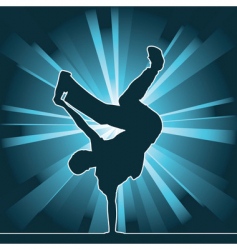 Breakdance silhouette vector image