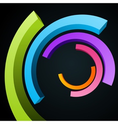 Abstract circle rings background vector image