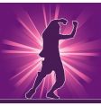 Hip-hop dancing silhouette vector image