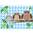 Family of owls vector image