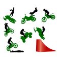 Stunt show on a motorcycle vector image