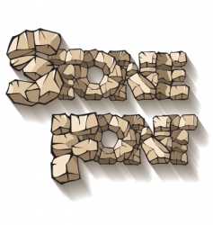 Stone font vector image