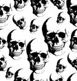 Skull seamless background vector image