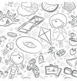 Summer seamless pattern vector image