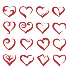 Hearts vector image