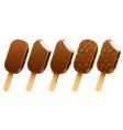 Chocolate ice cream vector image