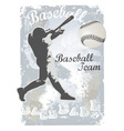 Base ball grunge 4 vector image