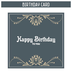 Vintage birthday card vector image