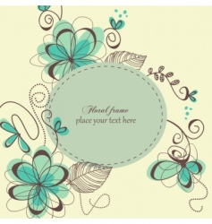 Decorative retro card vector image