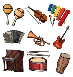 Musical instruments vector image