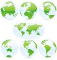 World globes and map vector image