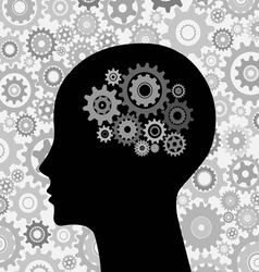 Intelligence human brain vector image