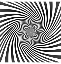 Black twisted rays on white vector image