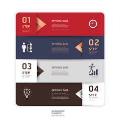 Business step up options origami style vector image