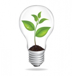Eco light bulb vector image