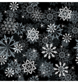 Seamless snowflakes background vector image
