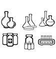 Science and medical flasks vector image
