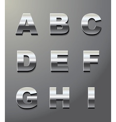 Shiny metal letters vector image