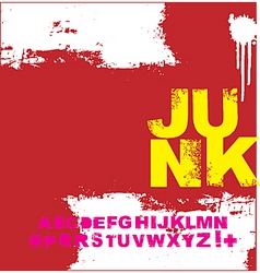 Disco grunge letters vector image