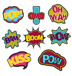 Embroidery text patches trendy fashion stitching vector image
