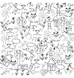 Decorative floral pattern vector image